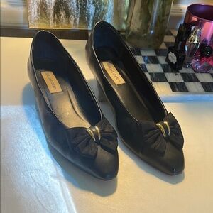 Vintage Black Bow Detail Shoes